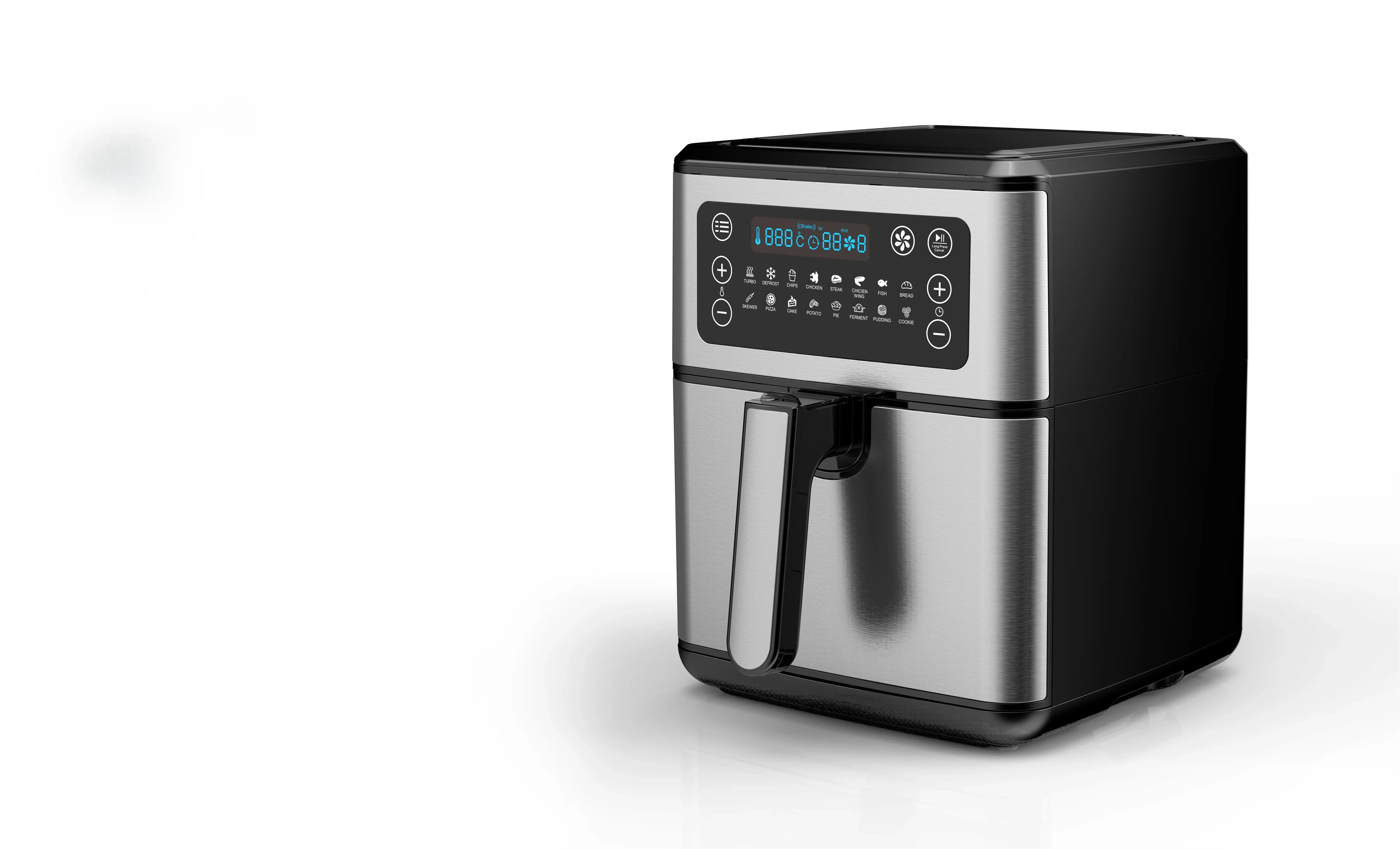 

-New High Speed Easy Clean 5.5L Stainless Steel Electric Deep Air Fryer Without Oil