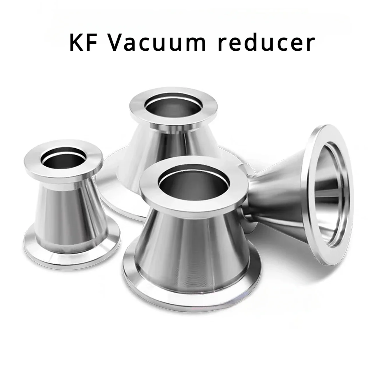 KF10 KF16 KF25 KF40 KF50 Vacuum Tri Clamp Reducer Large and Small Head SS304 Stainless Steel Pipe Fitting Reducing Joint Adapter