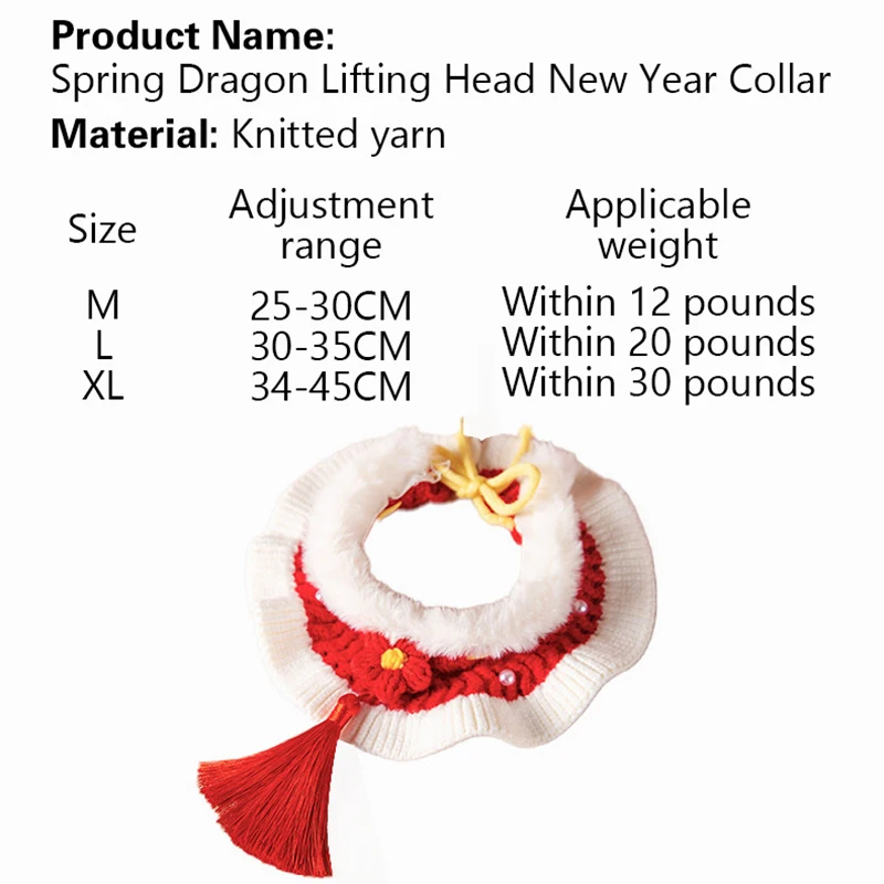 Handcrafted Cat And Dog Drool Bib - Knitted New Year Pet Scarf And Decorative Collar Accessory For Small Pets