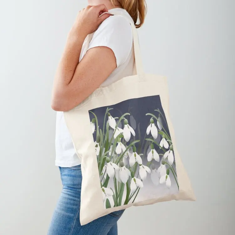 

Spring Snowdrops - White Flowers Tote Bag tote bag custom cloth bag woman Eco luxury women