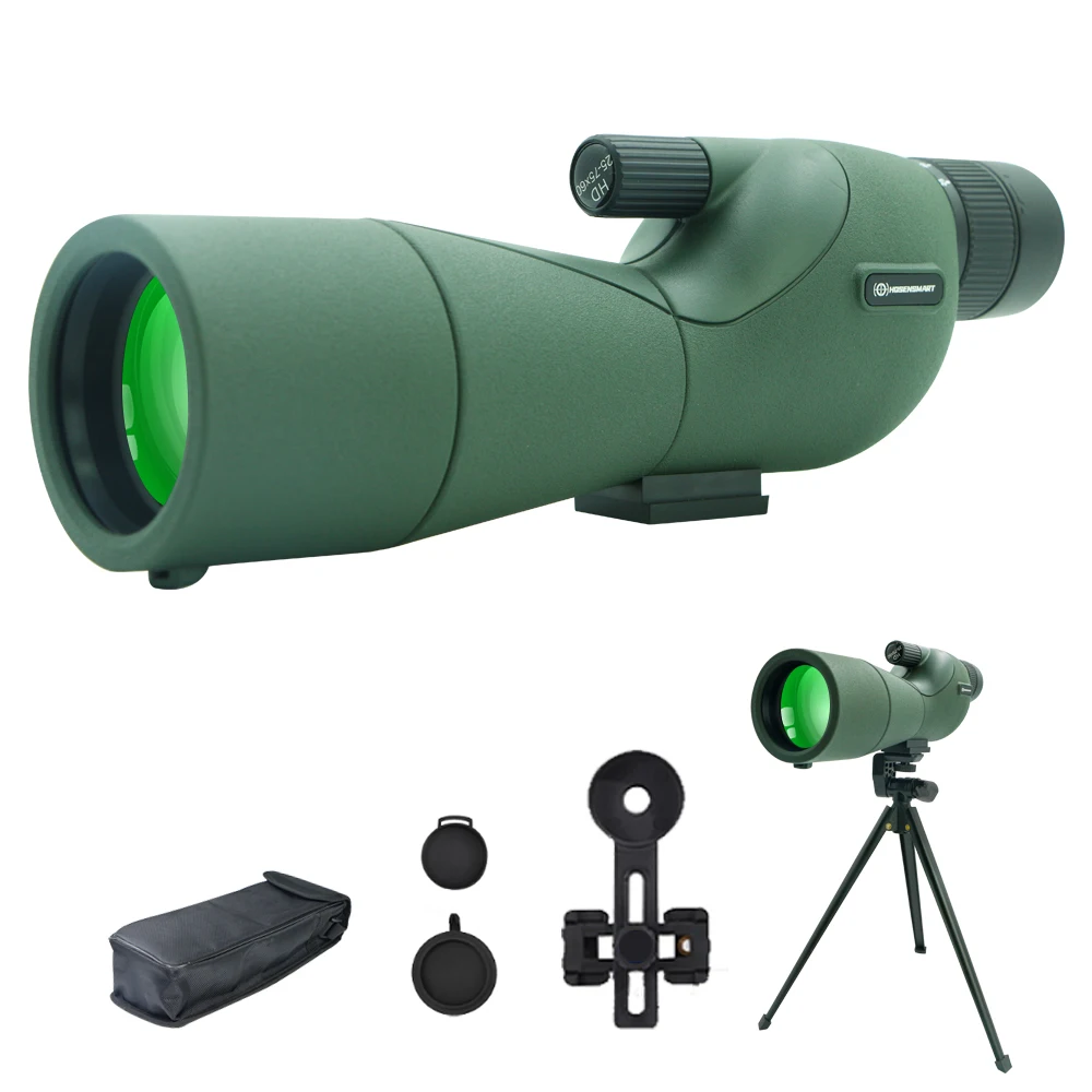 25-75x60 Bird Watching Telescope Single Eye BAK4 Waterproof Tripod Phone Adapter for Bird Watching and Wildlife Observation