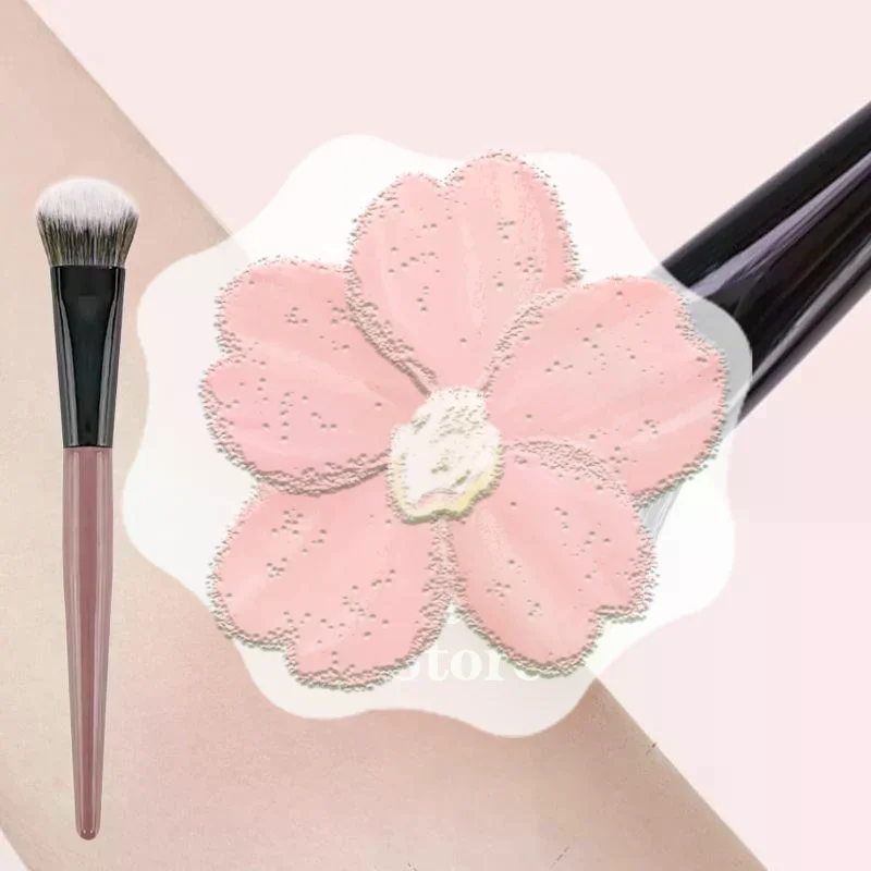 ソフトブラッシュブラシ頬用ポータブルパウダーブラッシュ顔輪郭メイクアップ化粧品ツール女性女の子初心者のための