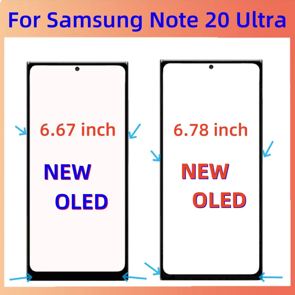 100% NEW OLED LCD For Samsung Galaxy Note 20 Ultra 5G N986U N986B N985U N985F Display Touch Screen with Frame Replacement