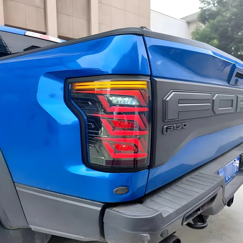 For Ford Raptor F150 2015-2019 LED Auto Rear Back Lamps Assembly Upgrade Dynamic Flicker Turn Car Taillights Accessories