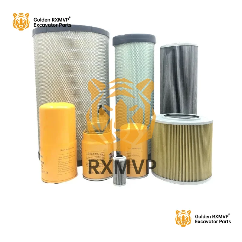 For Doosan Daewoo DX300LC Machine Filter Diesel Grid Air Hydraulic Return Pilot Oil Inlet Filter Element Excavator Accessories