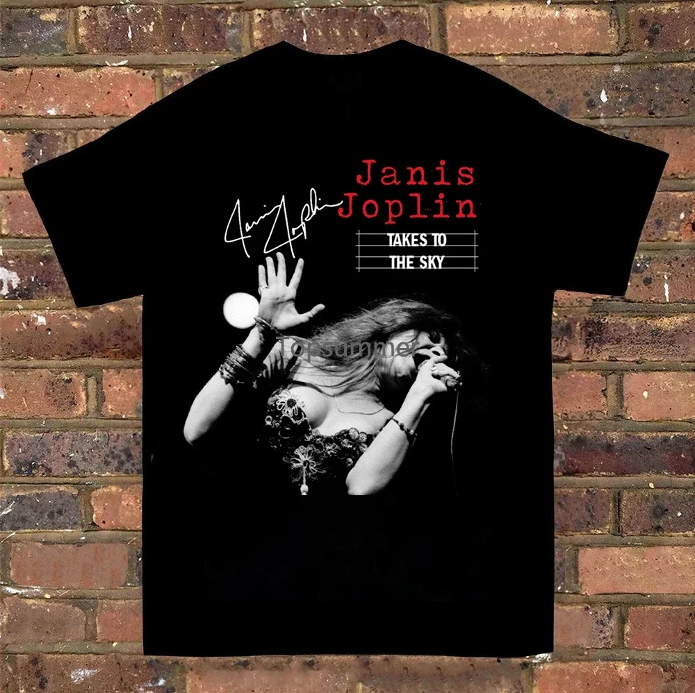 

New Janis Joplin Gift For Fan Cotton Black All Size Unisex T-Shirt Tmb701