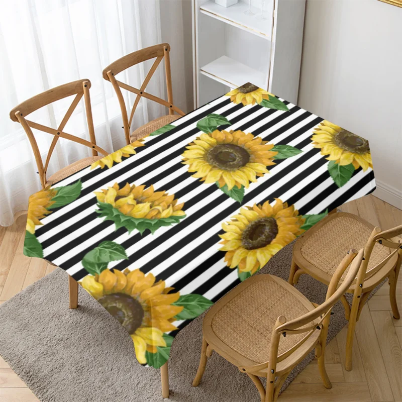 Best Selling Summer Sunflower Series Tablecloth Sunflower Creative Shishang Printing Student Dormitory Dressing Table Tablecloth