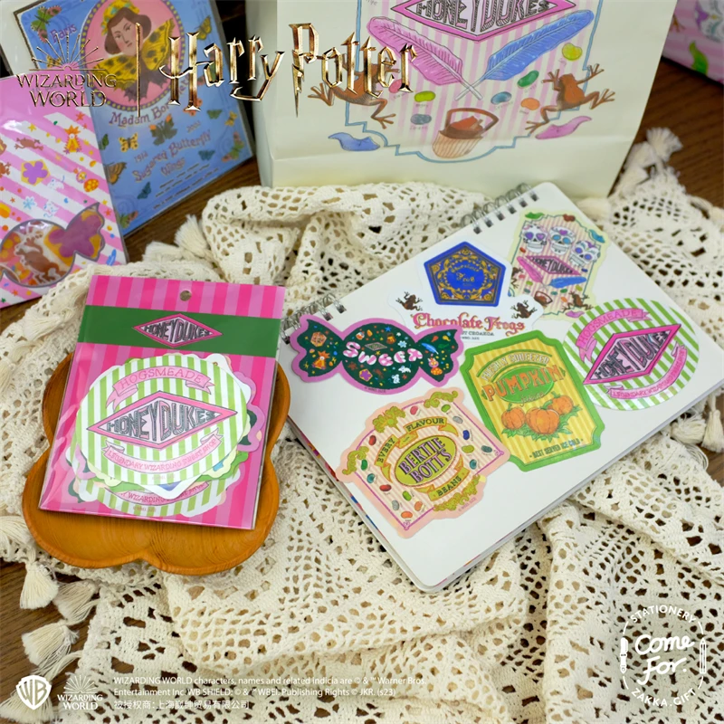 Harries Potter Cartoon Stickers Honeydukes Candy Shop Chocolate Frog Stickers Notebook Sticker Magic Yard Stickers 6PCS