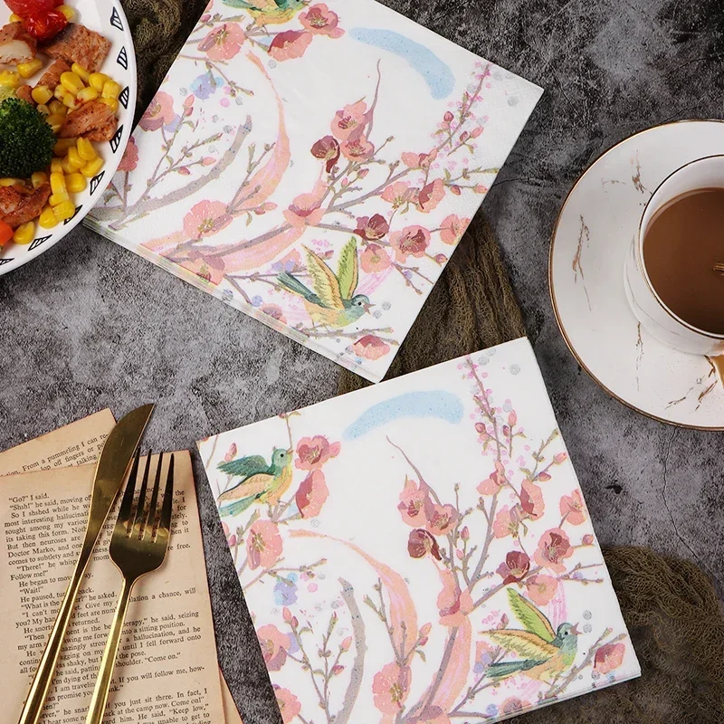 

20pcs/pac New Colored Paper Napkins Colored Facial Tissues Printed Paper Napkins Party Paper Placemats 2 Ply Food Grade 33*33cm