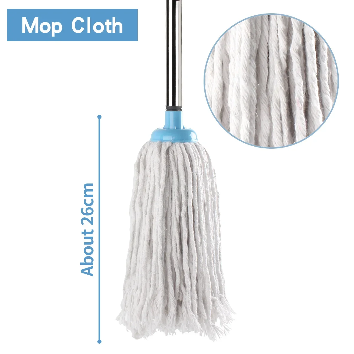 House cleaning tools Cotton thread  Mop Stainless steel Handle Manually Dehydration Mops Circular Household Cleaning mop floor