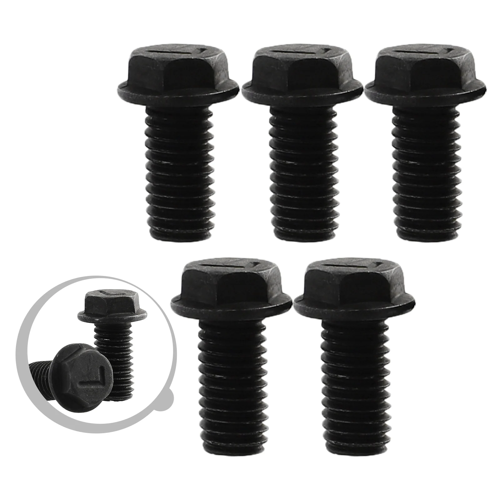 اليد اليسرى الموضوع M8x18mm عرافة شفة الترباس لآلة قطع شفرة المنشار-5 قطعة مسامير الكربون الصلب عالية القوة المضادة للصدأ