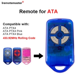 For ATA PTX4 GDO 2v5 2v6 2v7 4v3 4v4 4v5 4v6 6v1 6v2 7v1 8v1 8v2 9v1 Garage Door Remote Control 433.92MHz Rolling Code