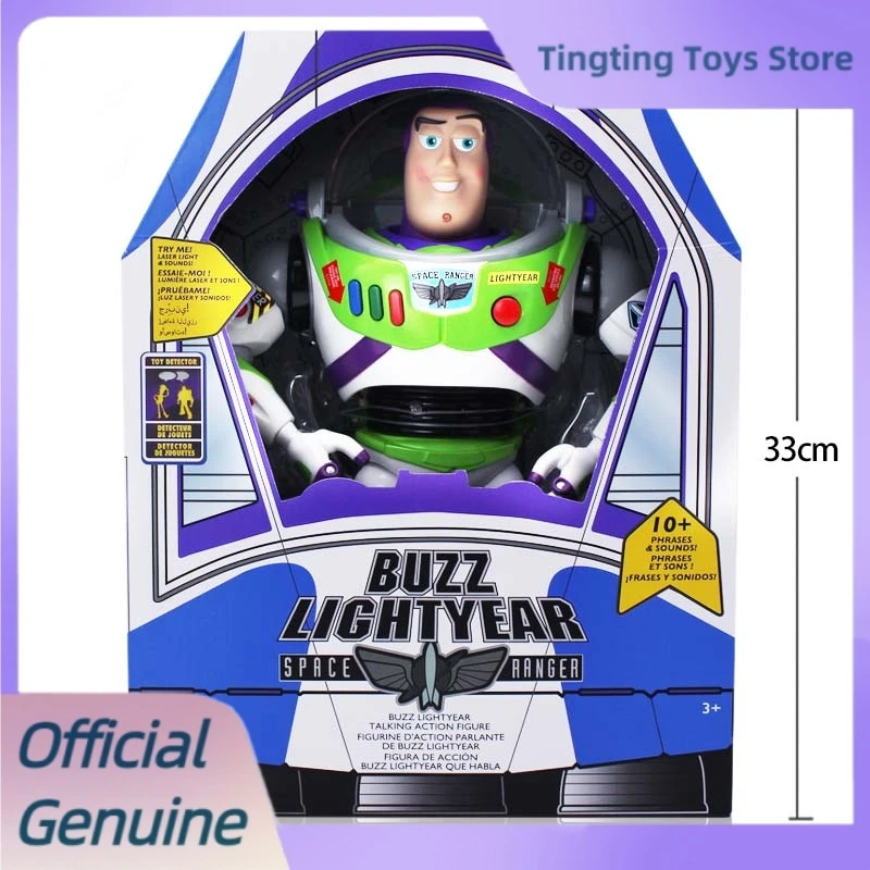 

Genuine Disney Toy Story Buzz Lightyear Space Ranger Sound Model Desktop Collection Action Figure Buzz Lightyear Model Toy Gifts