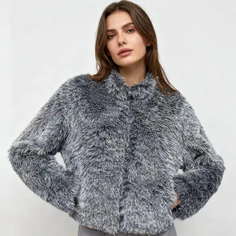 

Winter Thickened Warm Women's Faux Fur Coat Fashion New Soft Comfortable Woman Jacket with Evening Gowns and Party Outerwear
