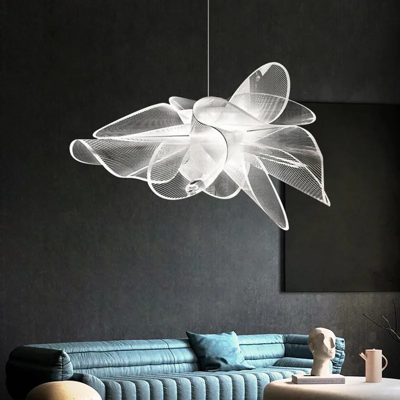 SANDYHA Postmodern Floral Pendant Lighting Nordic Creative Italian Designer Home Decor Living Dining Room Bedroom Chandelier