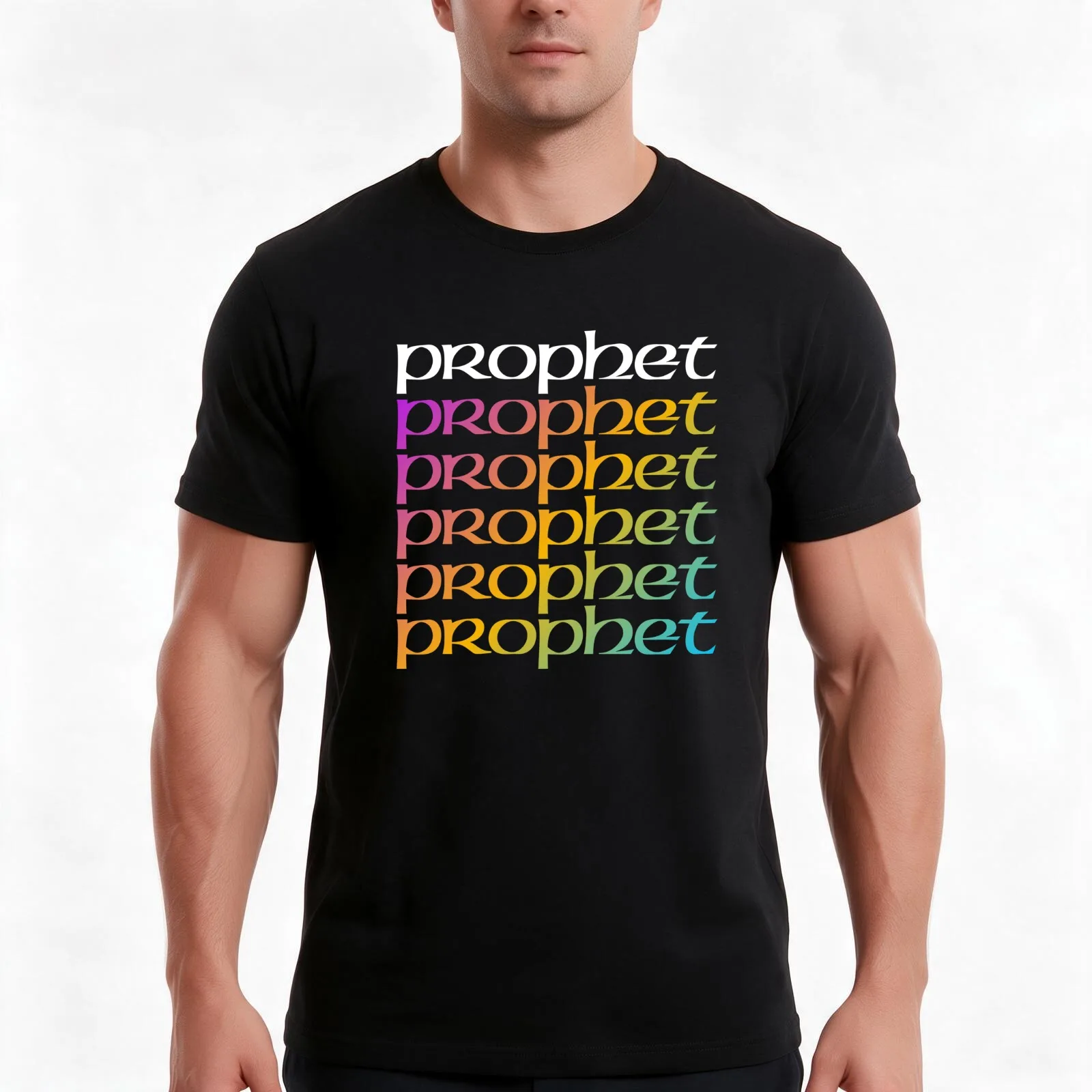 The Prophet is Back T-Shirt, Summer Casual Cotton Tee, Oversized Streetwear Tops, Vintage Graphic Print, Loose Fit Short Sleeve