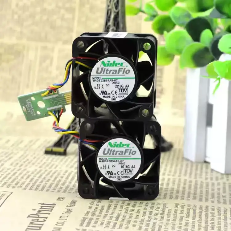 For Nidec UltraFlo W40S12BS4A5-07 A043 DC 12V 0.73A 4056 40x40x56mm Dual Ball Bearing 1U Server Chassis Inverter Cooling Fan