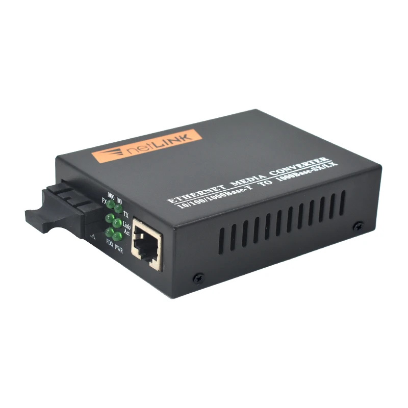 Gigabit Fiber Optical Media Converter HTB-GM-03 10/100/1000Mbps multimode dual fiber SC Port External Power Supply