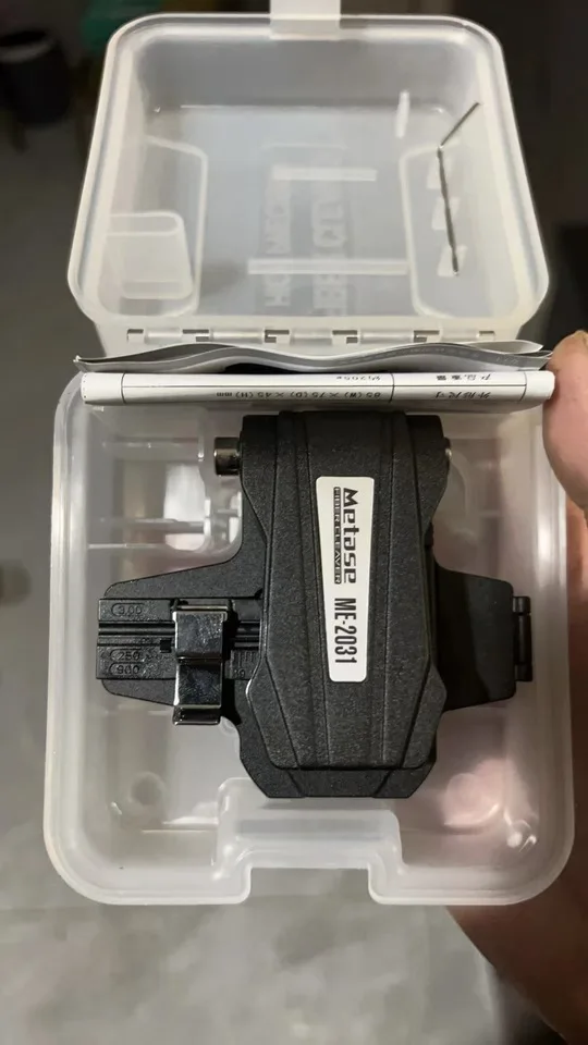 1PCS Metase ME-2031 Automatic High Precision Fiber Cleaver with Auto Return & Manual Rotary Cutter for Fiber Splicing and FTTH