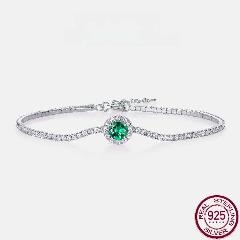 

New S925 pure silver vintage cultivated emerald full diamond box set with cultivated colorful jewelry, wedding jewelry