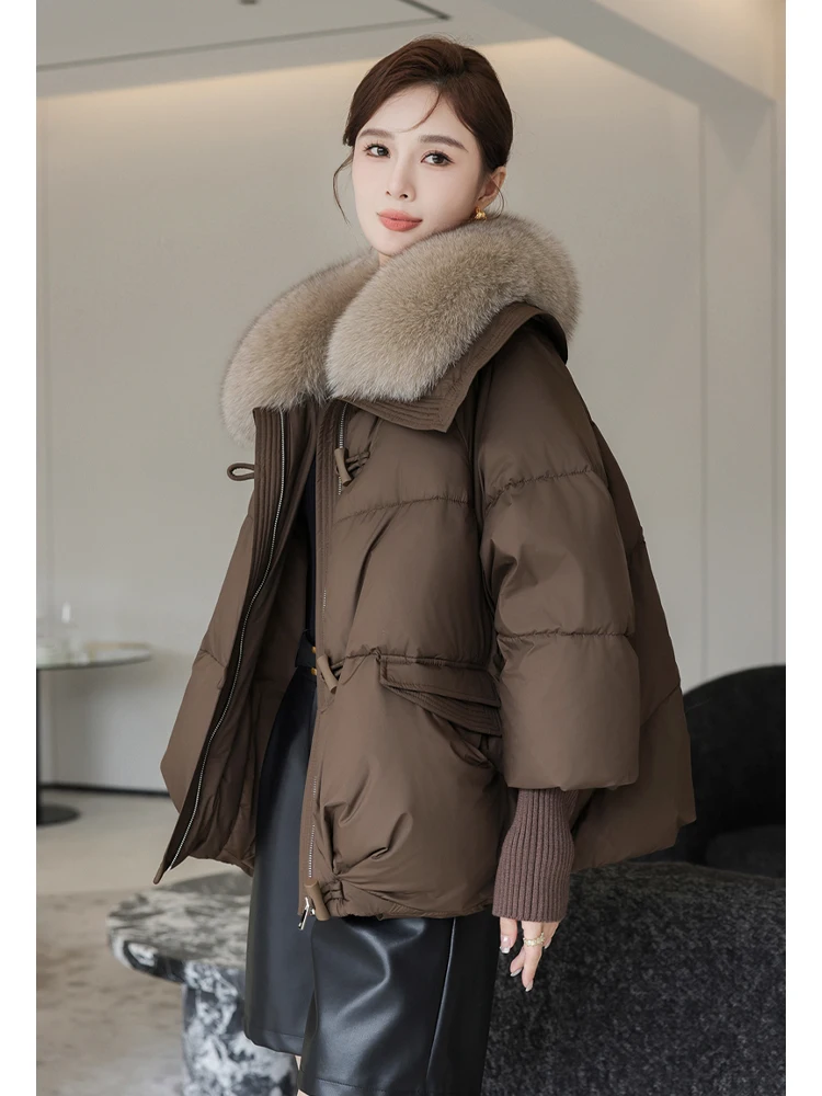 Women Off White Parka Jacket Harajuku Overcoat Warm Long Sleeve Coat Korean Padded Jacket 90s Vintage Winter 2000s Clothes 2024