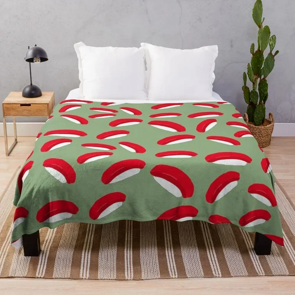 

Sushi Sushi Sushi Throw Blanket Color Fast Cozy Throw Blanket