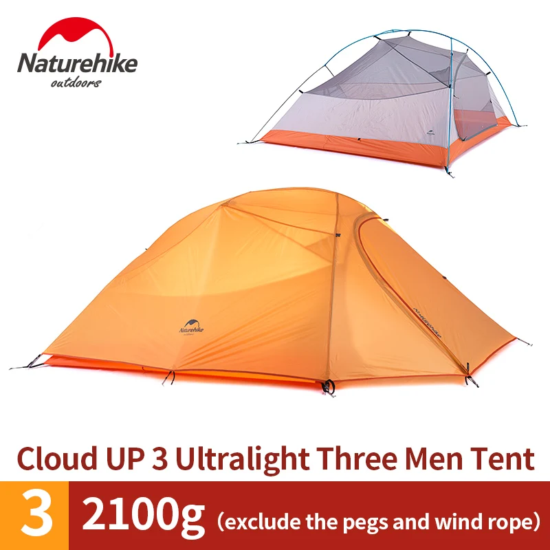 Backpacking Tents Cloud Up Ultralight Three Men Tent Naturehike