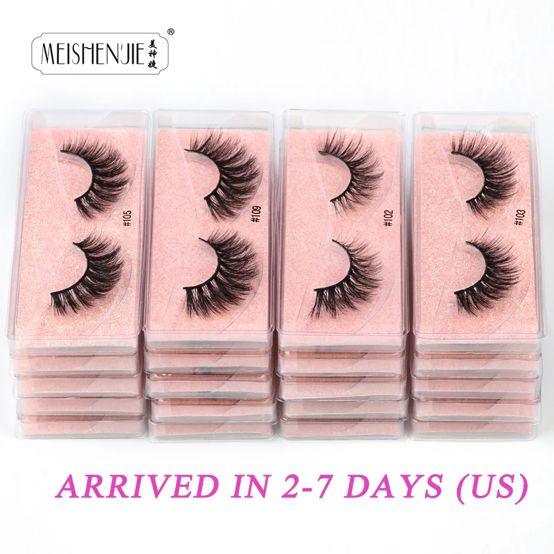 Wholesale lashes 10/20/100 Pairs 3D Mink Lashes Natural Long Wispy Fluffy False Eyelashes Makeup Tool Fake Eye Lashes in Bulk