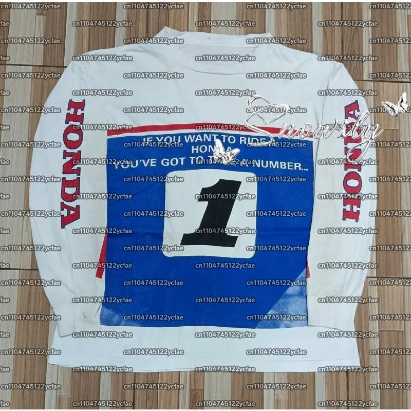 Trendy Honda 2025 Motorcycle Jersey Long Sleeve Riding Shirt Breathable Bike Racing Gear Comfortable Off-Road Moto Top for Men