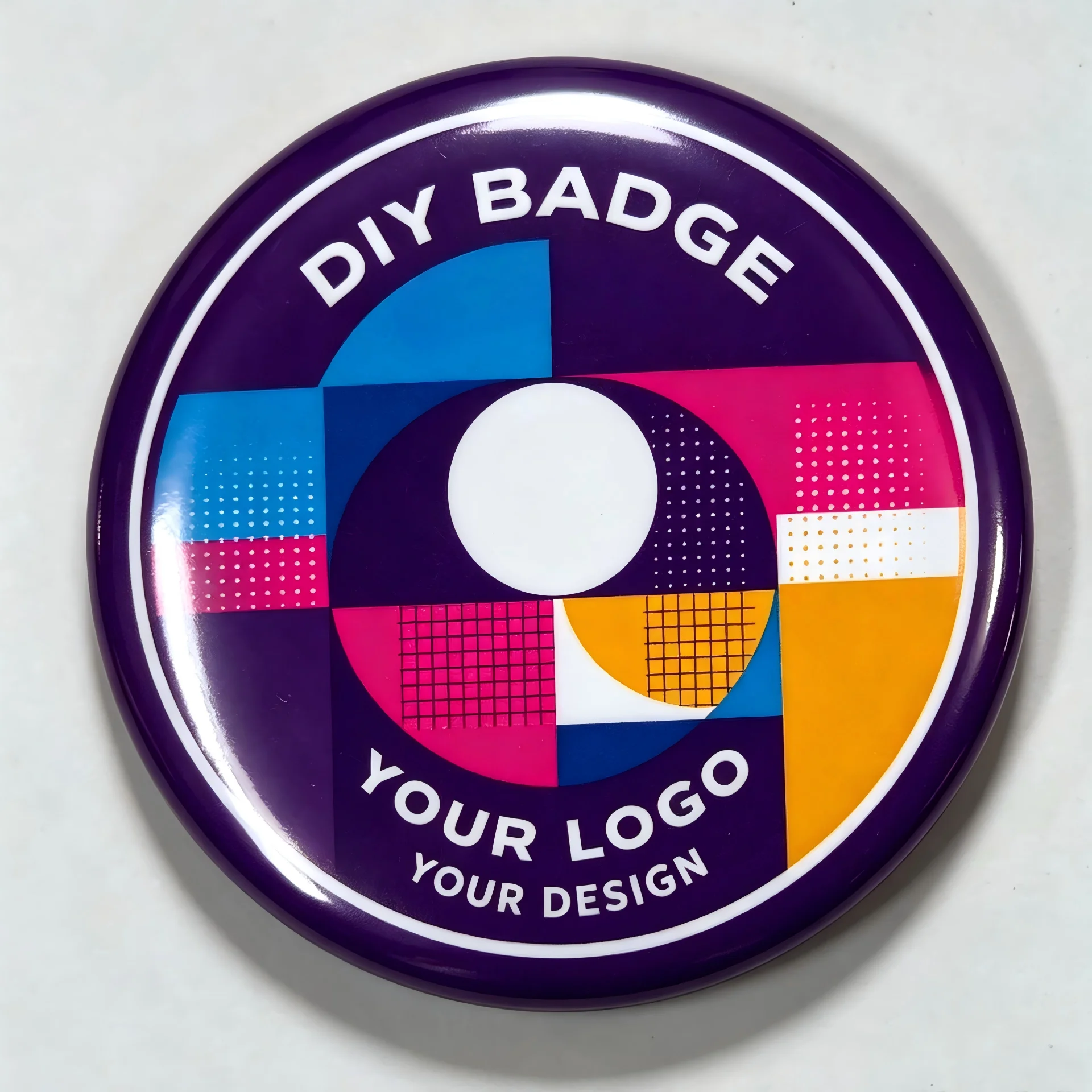 Customized Personalized Round Tinplate Magnetic Safety Badge, Metal Hard Magnetic Chest Badge Manufacturer