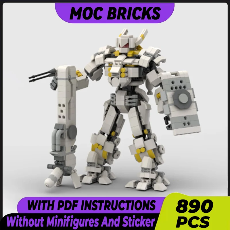 

Military Combat Mech Model Moc Building Bricks White Knight Mecha Technology Modular Blocks Gift Christmas Toy DIY Sets Assembly