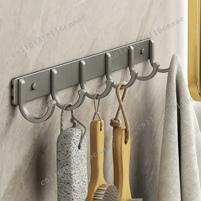 NEW 4/5/6 Hook  Aluminum Wall Mounted Clothes Hook Suitable for Towels Bath Towels Jacket Clothes Home Bathroom Accessories