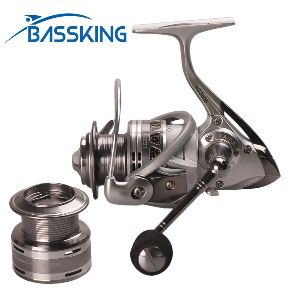 BASSKING Spinning Reel 11BB/5.2:1 Lure Fishing Reel 2 Metal Spool Molinete Peche Carretes Pesca Coil S Fishing Wheel