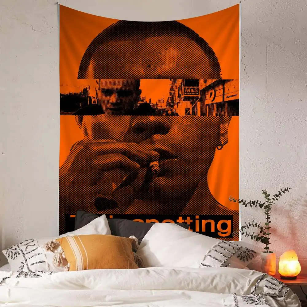 

Настенный гобелен в стиле фильма «На игле»: классический дизайн, цветочные мотивы, декор для общежития, настенное искусство