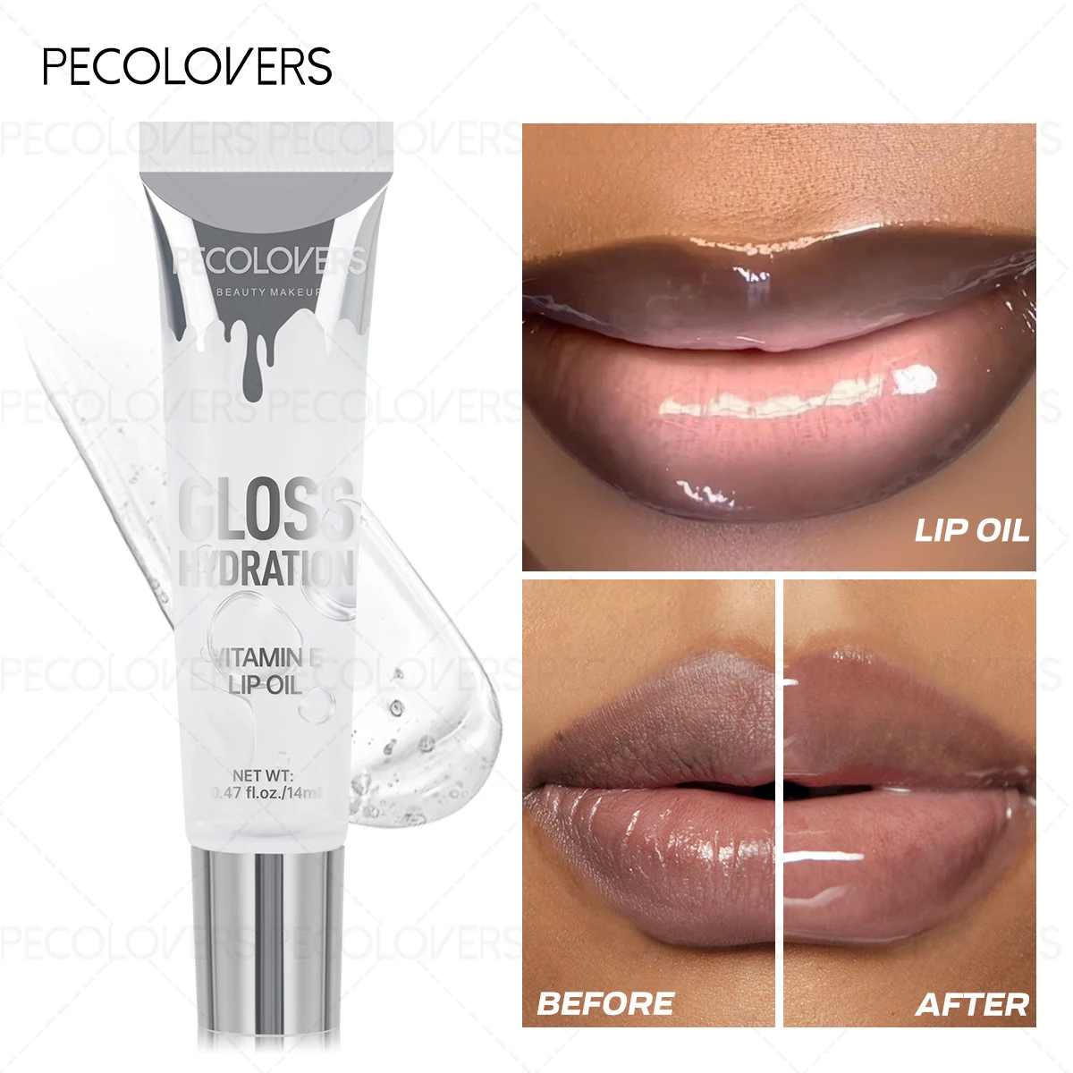 1PC 샤이니 모이스춰라이징 립 글로스, 립 라인을 퇴색시킵니다, 건조한 입술을 방지합니다, 달라붙지 않으며, 가을과 겨울에 사용하기 적합합니다