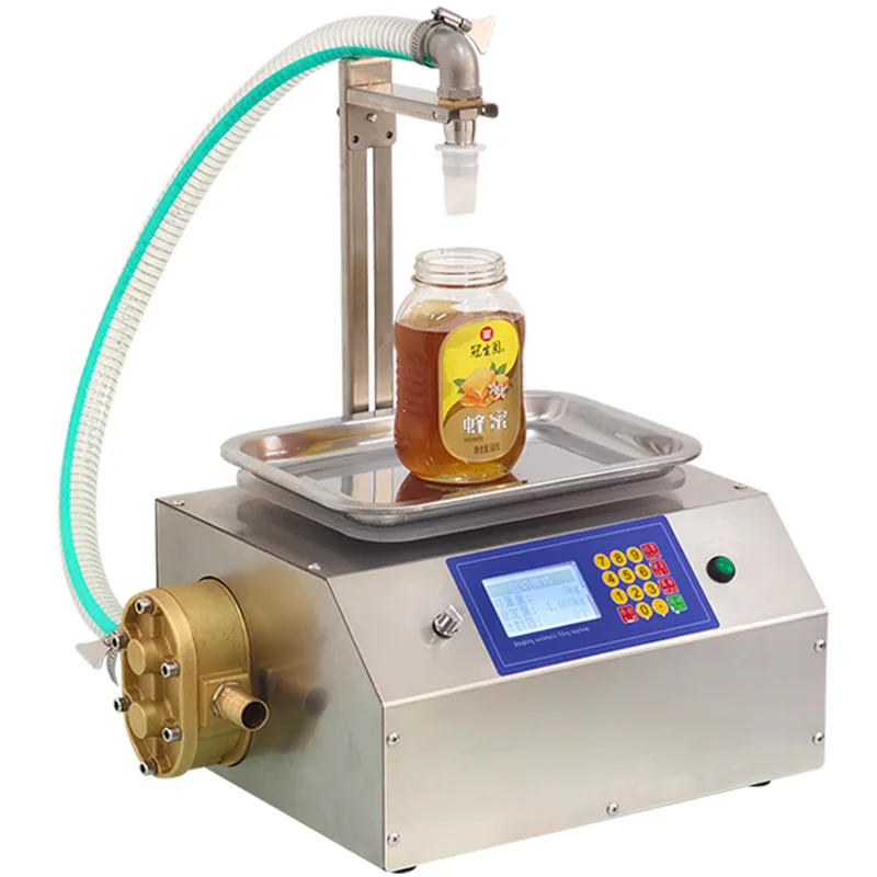 Automatic weighing quantitative viscous liquid honey tahini paste cream filling machine
