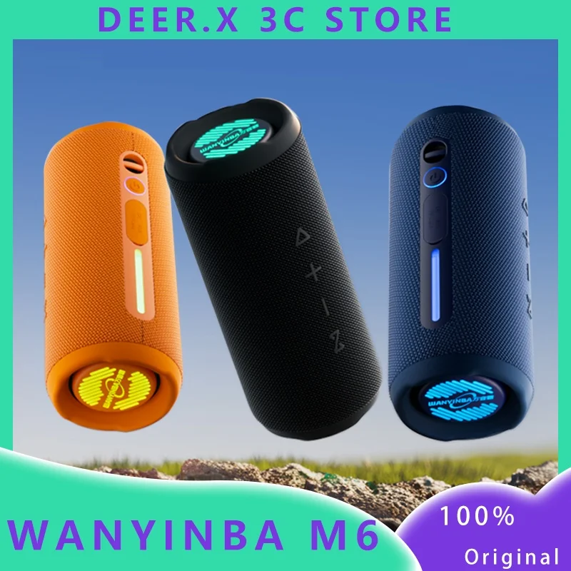 

WANYINBA M6 Bluetooth Speaker Outdoor Portable TWS Interconnected FangIP67 Waterproof Super subwoofer Custom Speaker