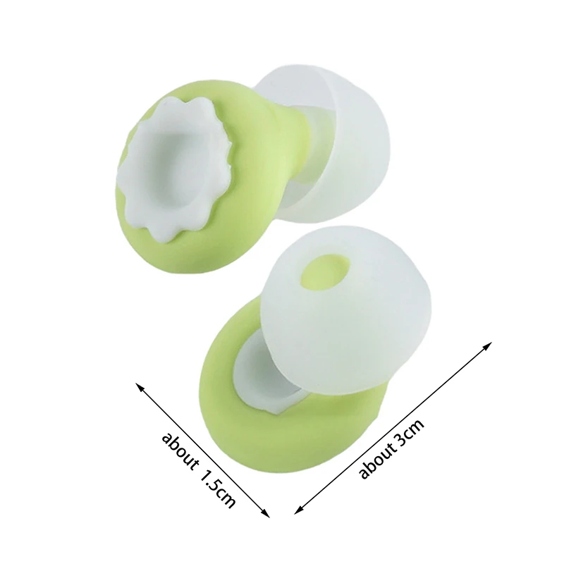 1 Pasang Penyumbat Telinga Pengurang Kebisingan Penyumbat Telinga Silikon Anti Kebisingan Membatalkan Penyumbat Telinga Kedap Suara Pelindung Telinga Lembut Berenang Tahan Air