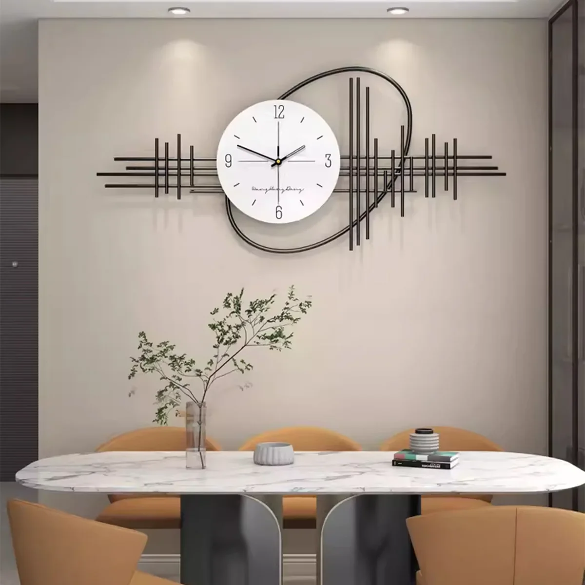 

Living Room Wall Clock Decoration Gift Art Round Home Wall Clock Pieces Hand Number Black White Nordic Office Wanduhr Wall Decor