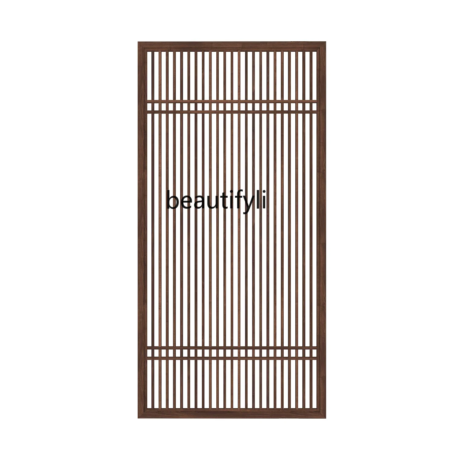 All solid wood grille screen tea room partition living room new Chinese log living room hotel entrance