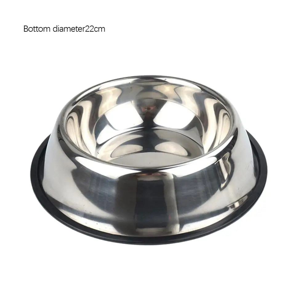 Stainless Steel Pet Dog Bowl Feeder Skidproof Anti-ant Pet Accessories Feeder Water Food Bowls Supplies Dishes Dog Drink Fo G7Q7