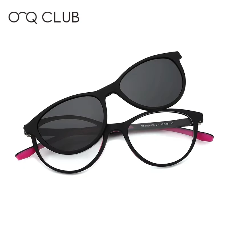 O-Q CLUB Kids Fashion Sunglasses TR90 Silicone Polarized Myopia Optical Magnetic Clip-on Kids Outdoors Eyeglasses Eyewear Glass