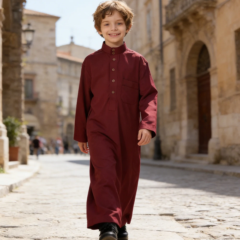 

Middle East Boys Kids Jubba Thobe Muslim Dress Dubai Saudi Dishdasha Robe Islamic Clothing Abaya Arab Caftan Kaftan Ramadan Gown