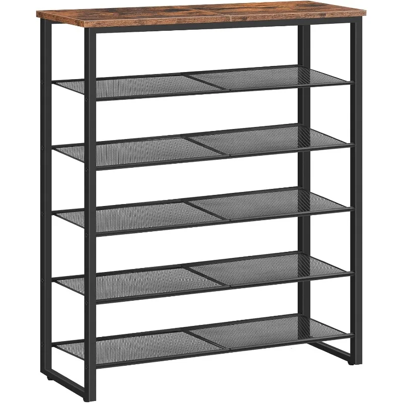 

Полка для обуви, 6-уровневый органайзер для обуви, для 18–24 пар обуви, полка для хранения обуви большой вместимости, прочная и стабильная