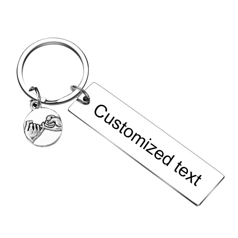 Personalized Custom Keychain Lovers Key chain Bff Birthday Husband Wife Couples key rings Valentines' Day Gift