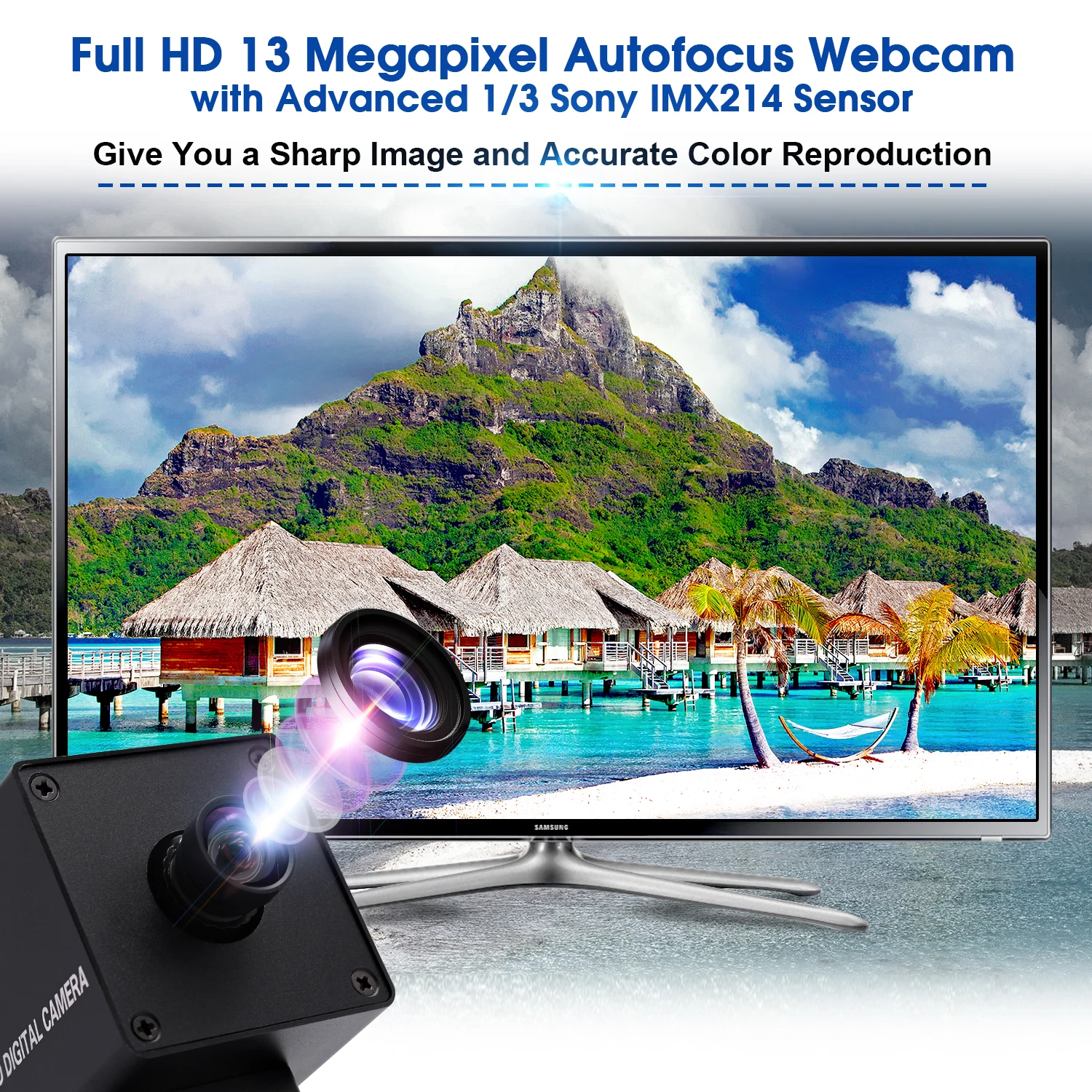GOOD New UVC OTG IMX214 Color Sensor Mini Size Box 13MP USB Webcam Camera Industrial for HD Scanning -USB13M02-KL100