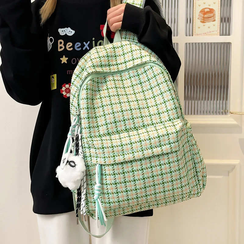 

Grid Sized Large Capacity Student Backpack Kids Backpacks for Boy Cute Backpack School Bags Class Bag for Girl Cartoon Backpacks