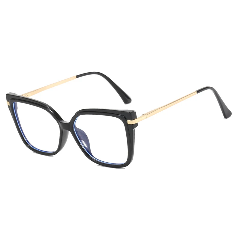 Fashion Brand Design Square Patchwork Leopard Femal Exquisite Eyeglass Frame Photochromic Anti Blue Light Women Reading Glasses