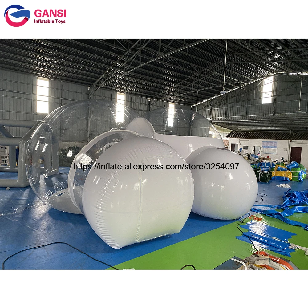 Hotel Dome Igloo PVC Inflatable Bubble Balloon House Inflatable Bubble Tent Outdoor With 2 Tunnels