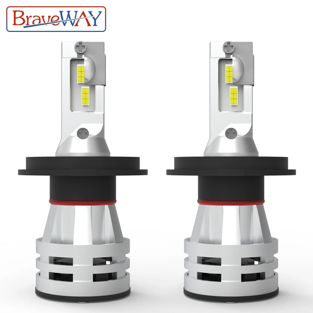 BraveWAY H4 LED مصابيح كهربائية للسيارة H4 H7 H8 H11 H1 9005 9006 HB3 HB4 LED المصباح، مصابيح السيارة للسيارات 12 فولت